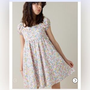 Francesca's Collections Pink and Blue Smocked Sundress